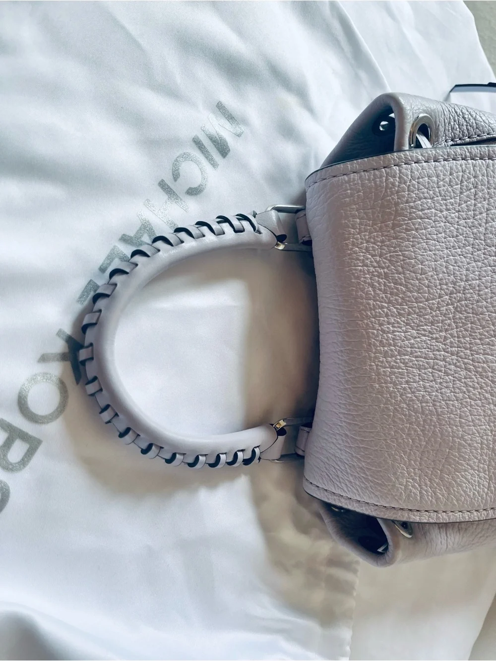 Michael Kors Light Lavender/Lilac Pebbled Leather Backpack Purse